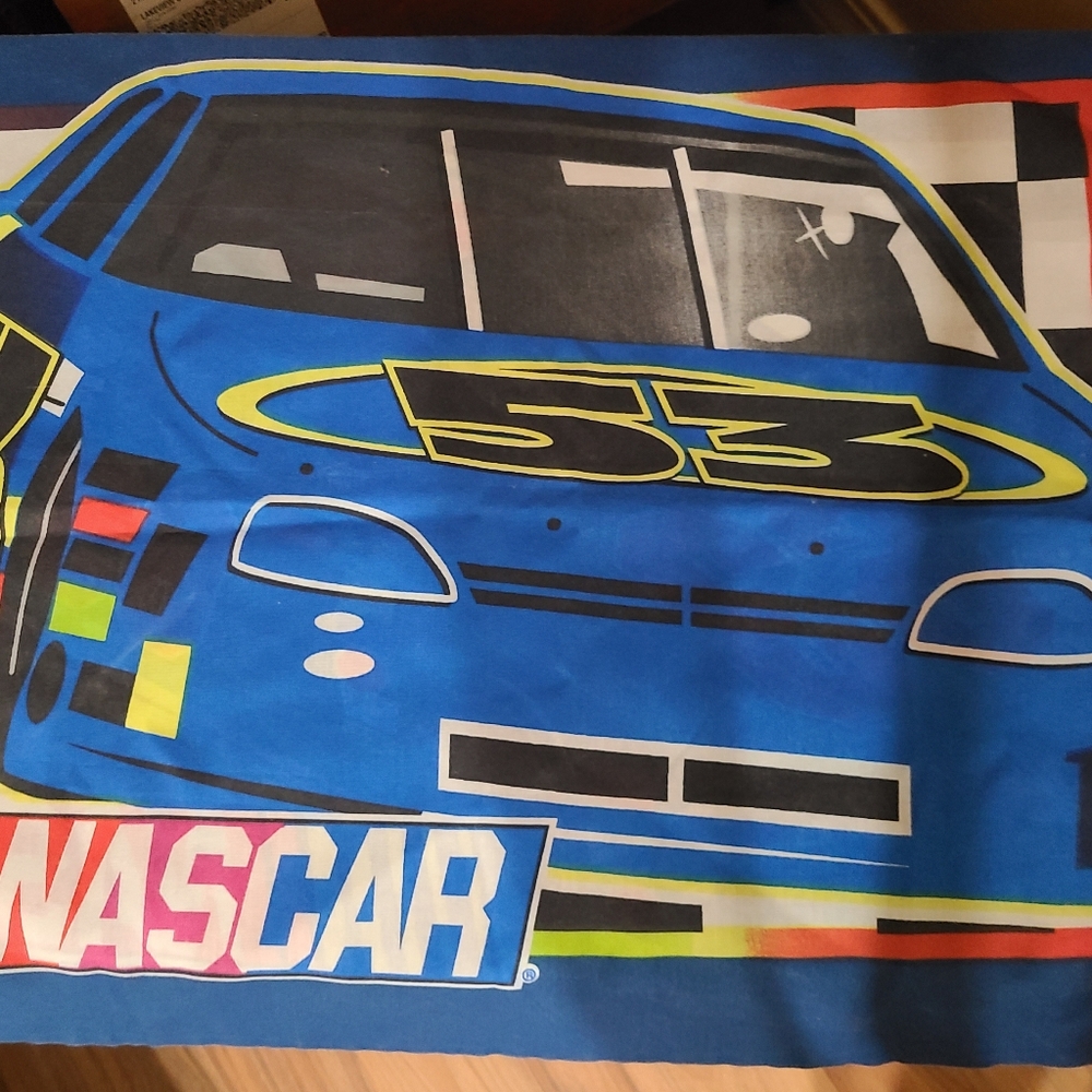 Vintage NASCAR Standard Pillow Case Ritchie Petty #53 Dan River